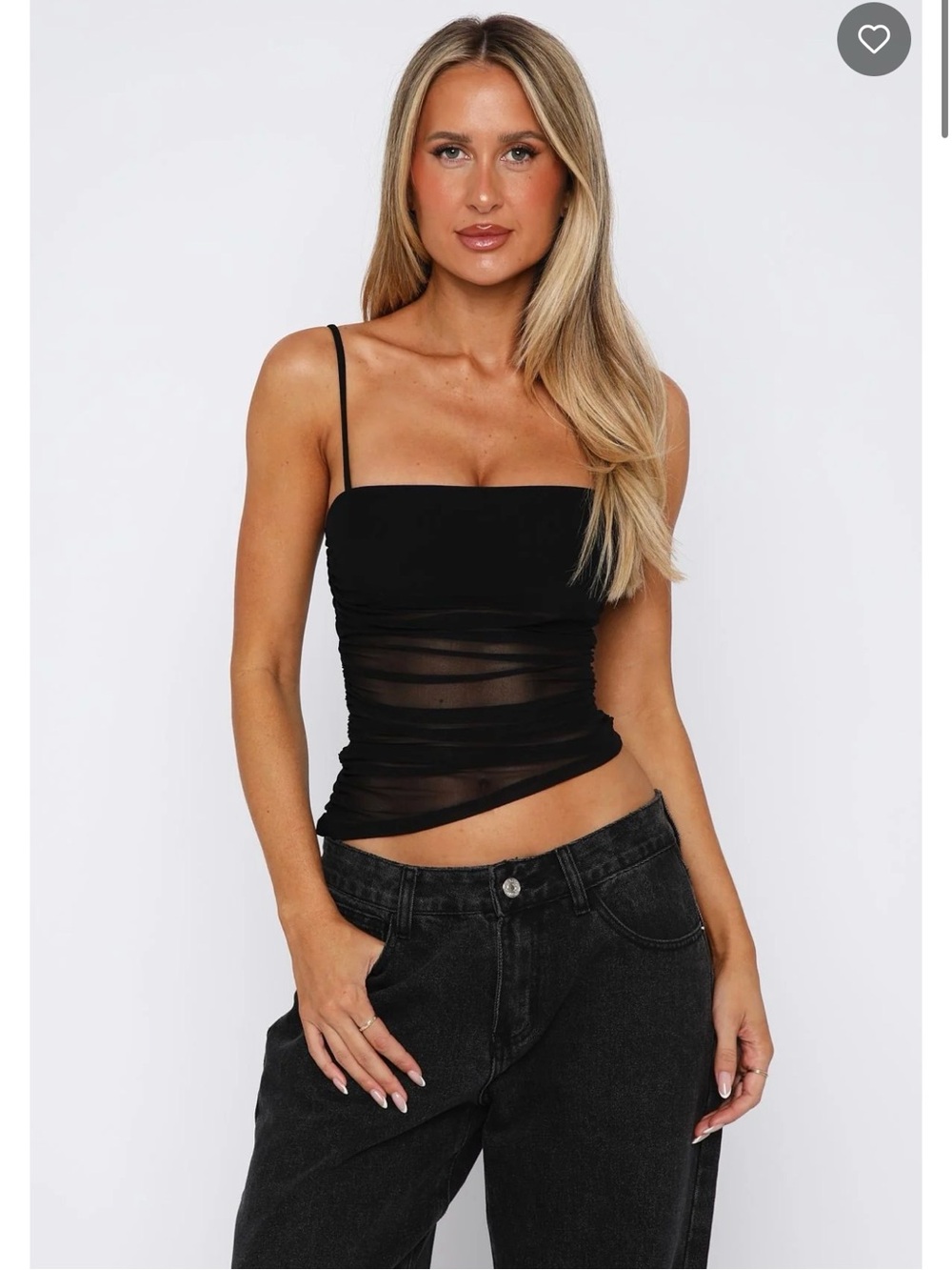 White Fox Sugar Honey Top Black